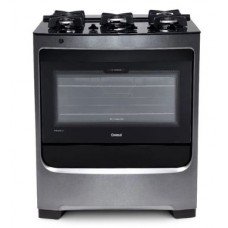 Fogão Consul 5 bocas cor Inox com mesa de vidro e trempe de ferro fundido  CFS5VAR
