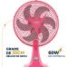 VENTILADOR BRITÂNIA ROSA 60W HÉLICE COM 6 PÁS BVT304 VENTILADOR BRITÂNIA ROSA 60W HÉLICE COM 6 PÁS BVT304