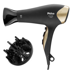 SECADOR DE CABELO PHILCO PH3700 GOLD - PRETO DOURADO