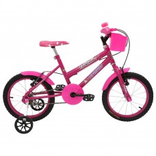 Bicicleta Infantil Aro 16 Cairu Fadinha Freio V-Brake - Rosa/Pink