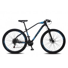 Bicicleta Colli Bike Duster Alumínio Aro 29 com 21 Marchas e Freio a Disco - Preto e Azul