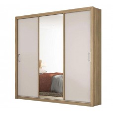 Guarda Roupa Casal 3 Portas Residence Amendola Off White Demobile