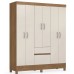 Guarda Roupa Casal Flash ll 6 Portas cor AMENDOLA - OFFWHITE