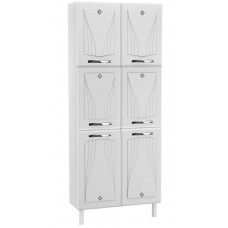 Paneleiro Duplo 6 Portas Star New Telasul Branco