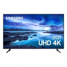 Samsung Smart Tv 55  Uhd 4k 55au7700, Processador Crystal 4k, Tela Sem Limites, Visual Livre De Cabos, Alexa Built In.