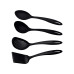 KIT UTENSILIOS TRAMOTINA NYLON 4PÇS - PRETO